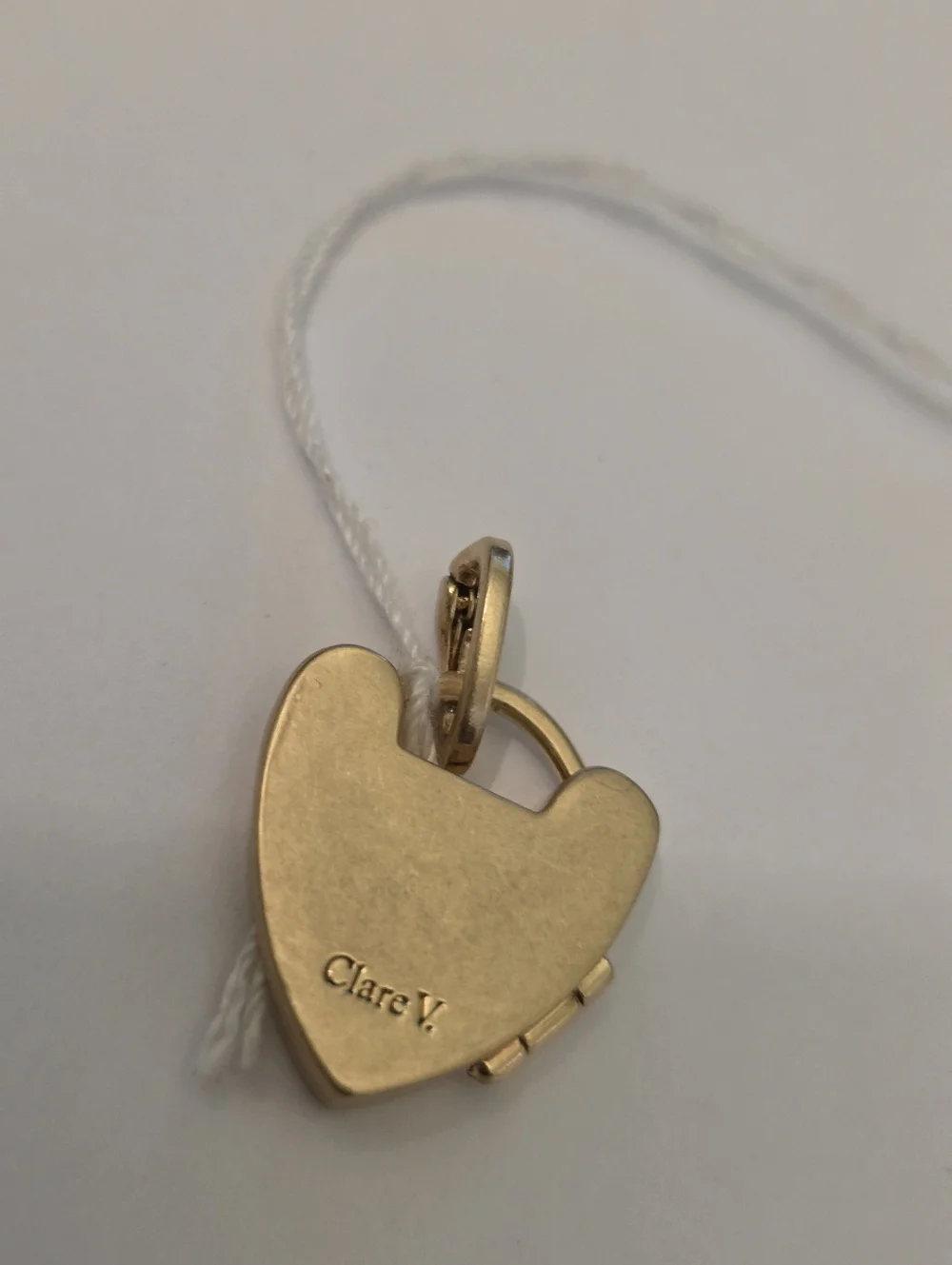 Clare V Padlock Locket Vintage Gold Color. New With Tag. - Picture 5 of 7